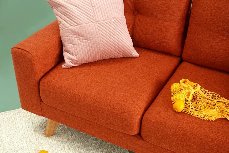 Freshly cleaned fabric sofa — upholstery and carpet cleaning in Deira